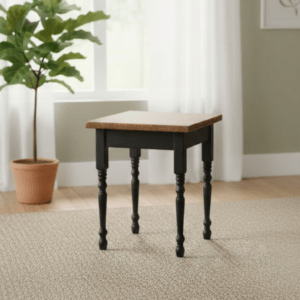 Classic Painted Farmhouse Dinner Table With Rustic Top Turned Legs