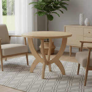 Modern Curved Leg Round Coffee Table