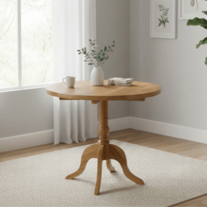Chunky Leg Wood Dining Table, Traditional Turned Leg Table