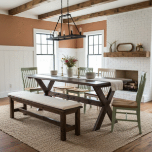 Farmhouse cross frame table