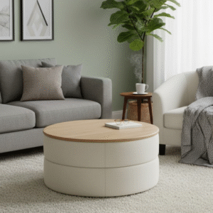 Padded Round Coffee Table