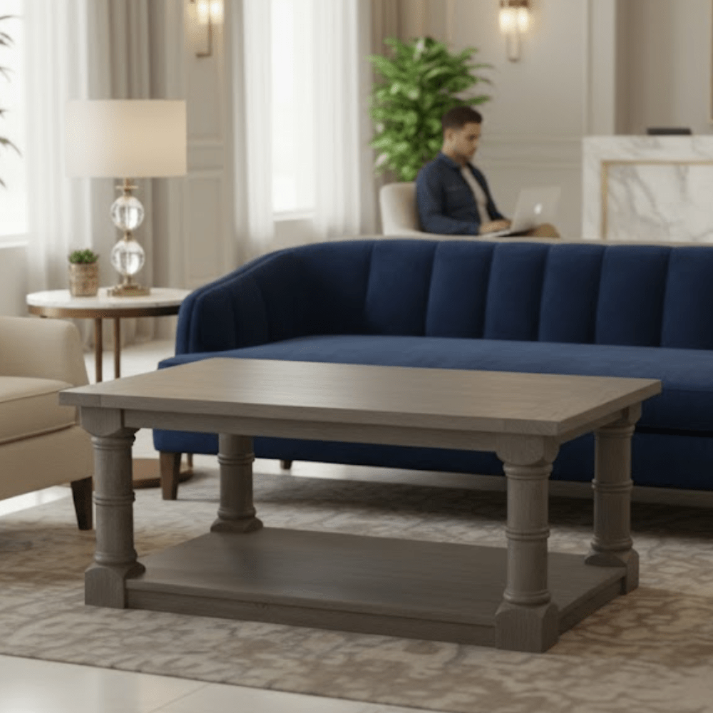 Solid Oak Coffee Table, Wooden Coffee Table