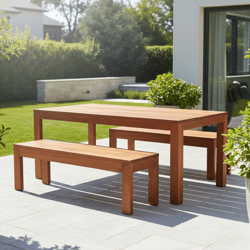 Outdoor Bench and Table