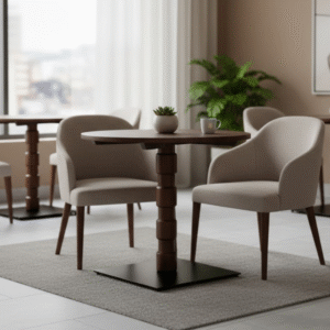 metal base dining table