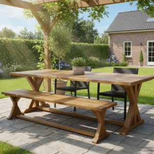 Outdoor Bench and Table