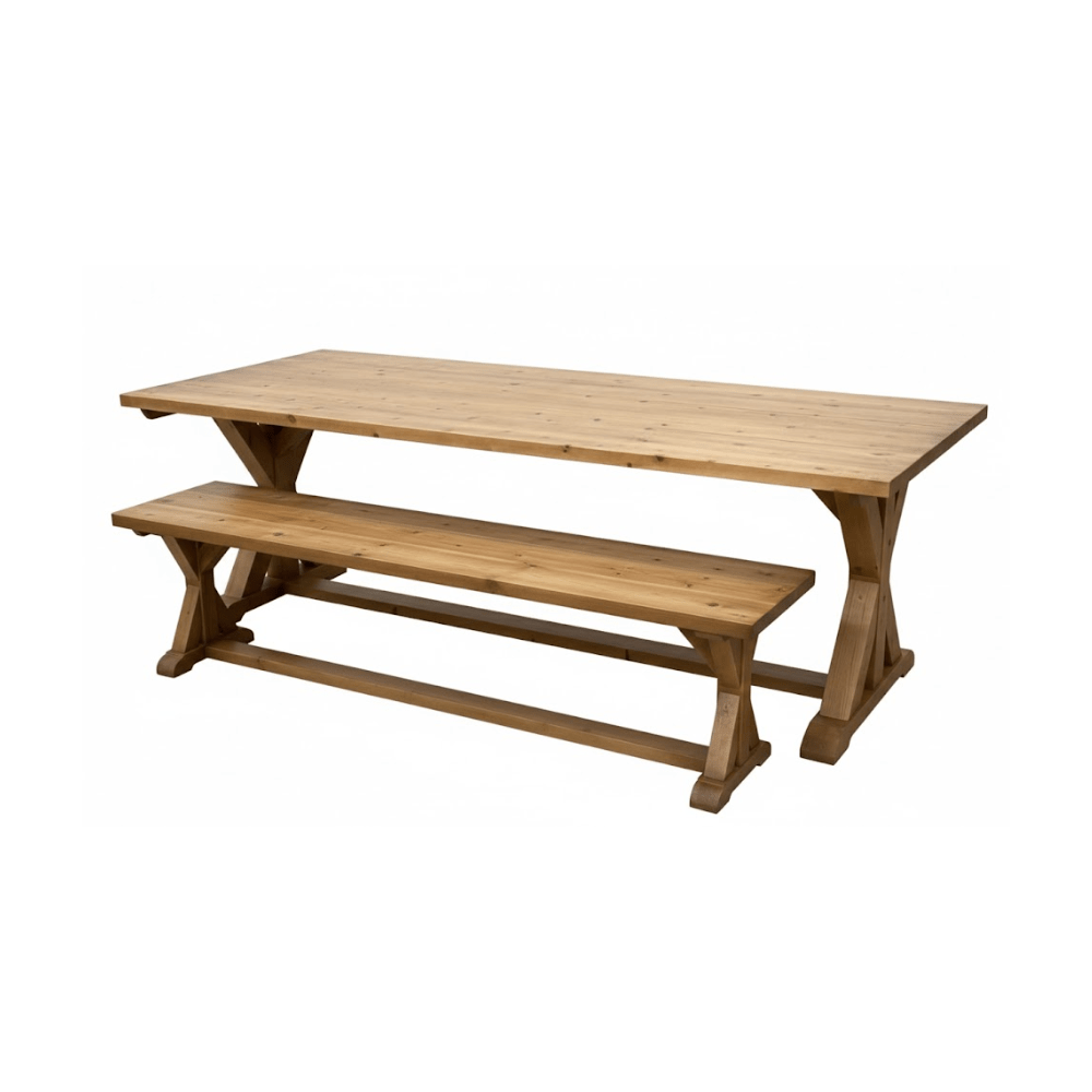 Outdoor Bench and Table
