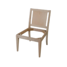 Straight-Top Panel-Back Side Chair Frame